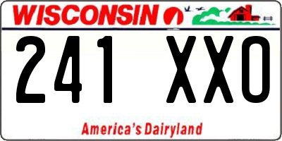 WI license plate 241XXO