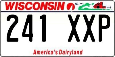 WI license plate 241XXP