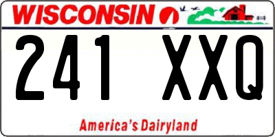 WI license plate 241XXQ