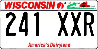 WI license plate 241XXR