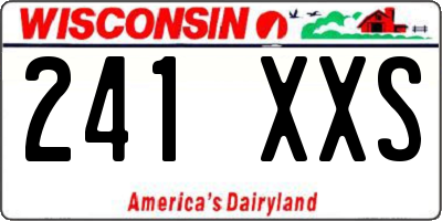 WI license plate 241XXS