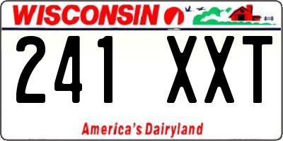 WI license plate 241XXT