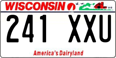 WI license plate 241XXU