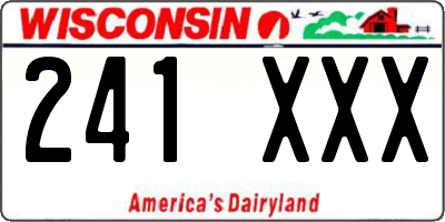 WI license plate 241XXX