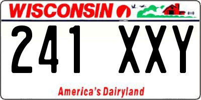 WI license plate 241XXY