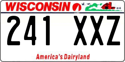 WI license plate 241XXZ