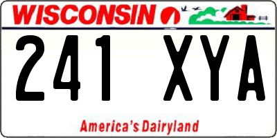 WI license plate 241XYA