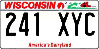 WI license plate 241XYC