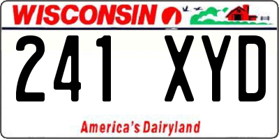 WI license plate 241XYD