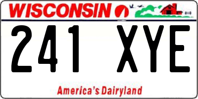 WI license plate 241XYE