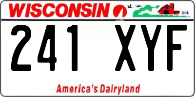 WI license plate 241XYF