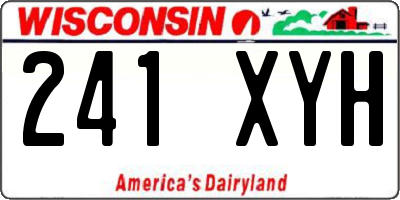WI license plate 241XYH