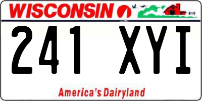 WI license plate 241XYI