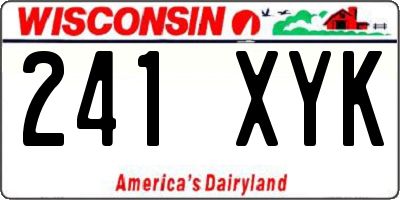 WI license plate 241XYK