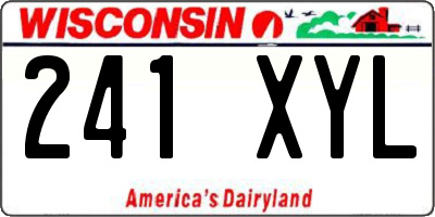 WI license plate 241XYL