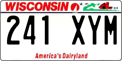 WI license plate 241XYM