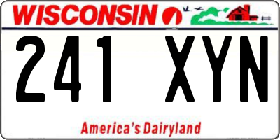 WI license plate 241XYN