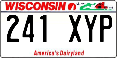 WI license plate 241XYP