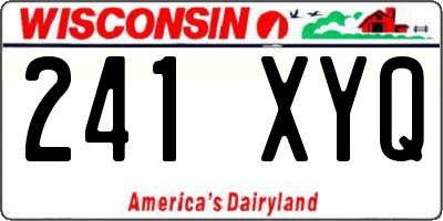 WI license plate 241XYQ