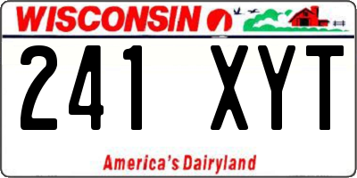 WI license plate 241XYT