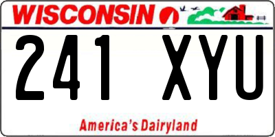 WI license plate 241XYU