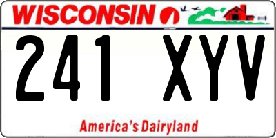 WI license plate 241XYV