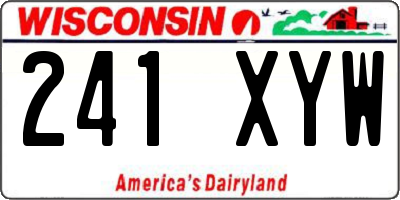 WI license plate 241XYW