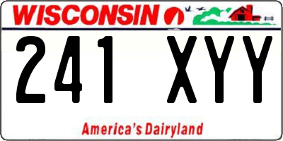 WI license plate 241XYY