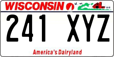 WI license plate 241XYZ