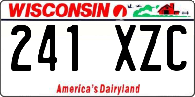 WI license plate 241XZC