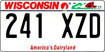 WI license plate 241XZD