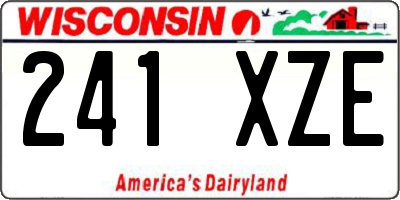 WI license plate 241XZE