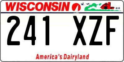 WI license plate 241XZF