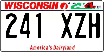 WI license plate 241XZH