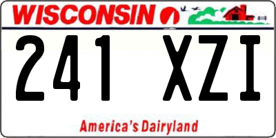 WI license plate 241XZI