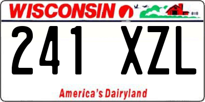 WI license plate 241XZL