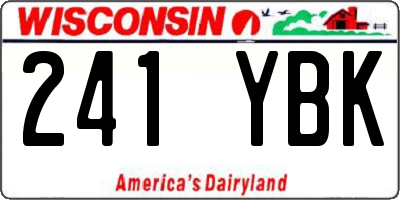 WI license plate 241YBK