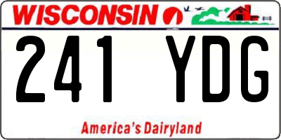 WI license plate 241YDG