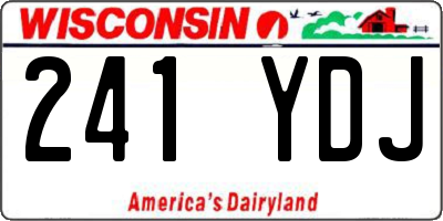 WI license plate 241YDJ