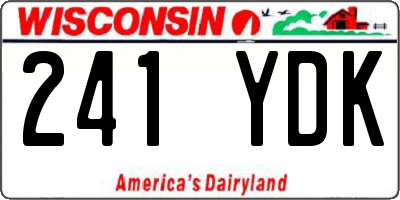 WI license plate 241YDK