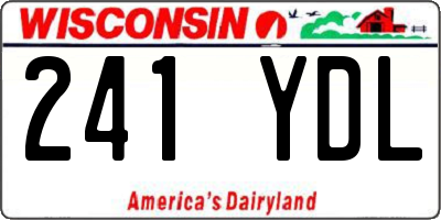 WI license plate 241YDL