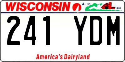 WI license plate 241YDM