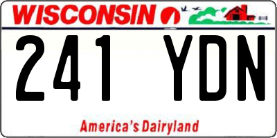 WI license plate 241YDN