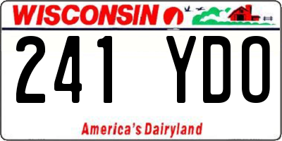 WI license plate 241YDO