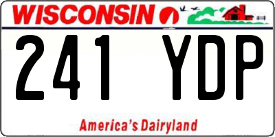 WI license plate 241YDP