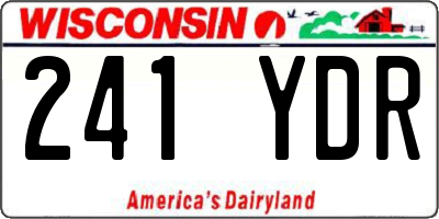 WI license plate 241YDR