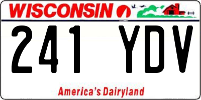WI license plate 241YDV