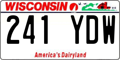 WI license plate 241YDW