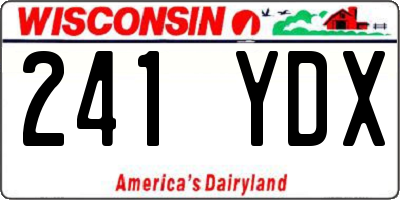WI license plate 241YDX