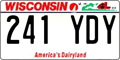 WI license plate 241YDY